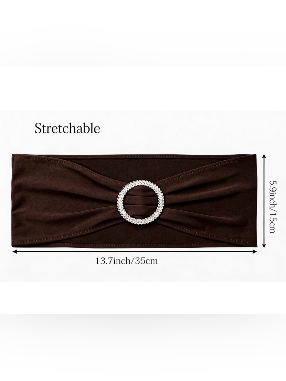 Chocolate Brown Chair Sashes 100 Pack Chair Bow Bands Silver Buckle